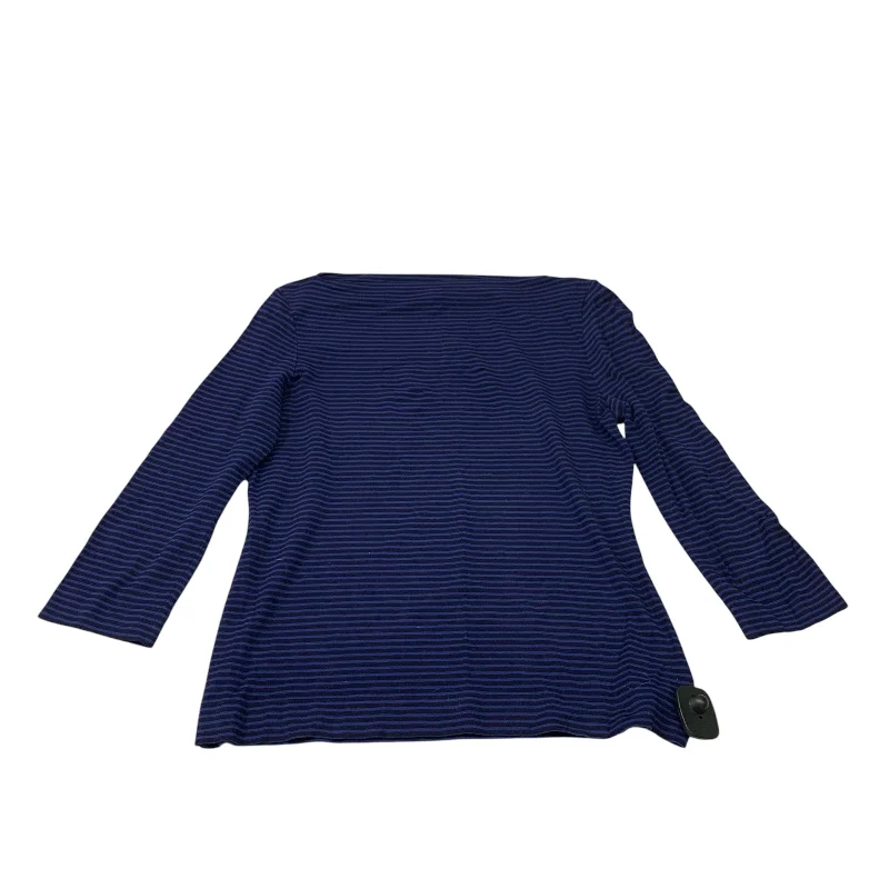 Leisure Travel Top Long Sleeve By Ralph Lauren In Striped Pattern, Size: M