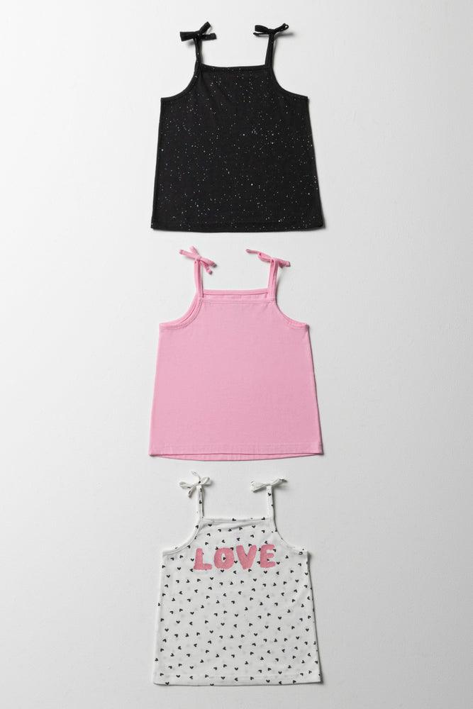 Cozy Vibes 3 Pack Strappy Vests Multi