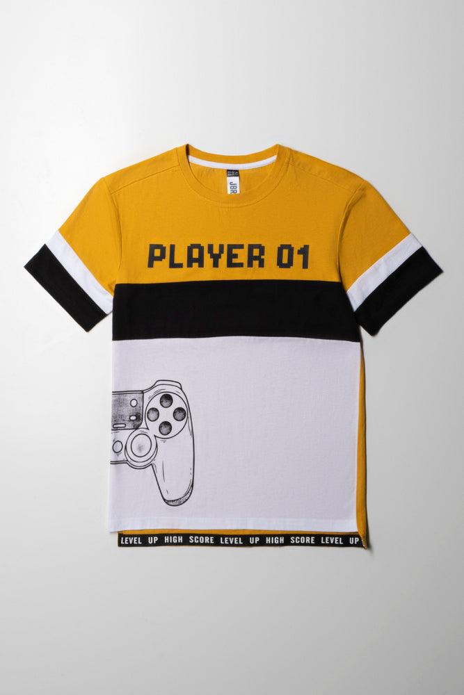 Sports Trend Player 01 Short Sleeve T-Shirt Yellow