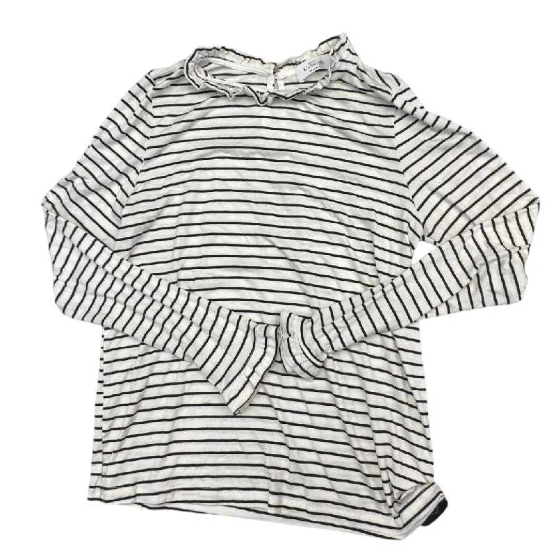 Sexy Fun Top Long Sleeve By Kaleigh In Striped Pattern, Size: M