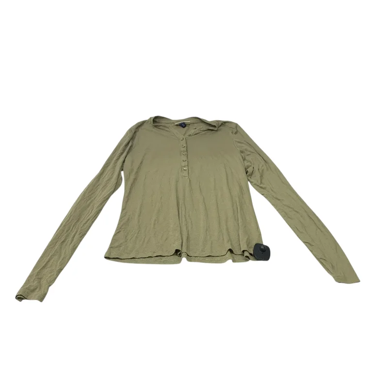 Exquisite Design Top Long Sleeve By Universal Thread In Green, Size: M