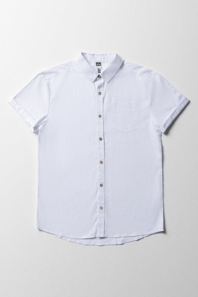 Relaxed Jackets Short Sleeve Shirt White