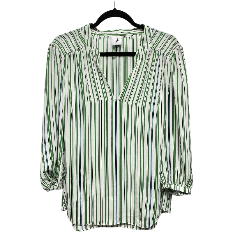 High-quality Design Top Long Sleeve By Cabi In Striped Pattern, Size: L