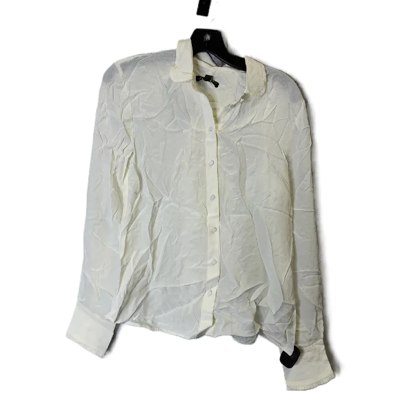 Avant-garde Design Top Long Sleeve By J. Crew In Cream, Size: S
