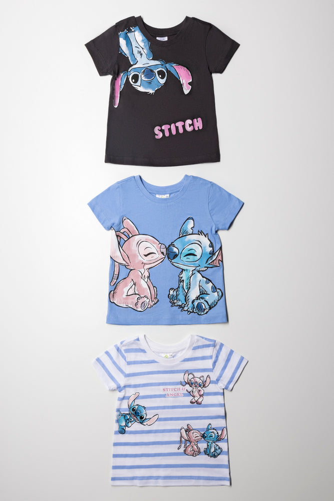 Elegant And Elegant 3 Pack Stitch Tshirt Blue