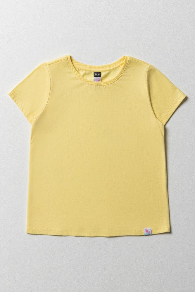 Summer Selection Short Sleeve T-Shirt Yellow