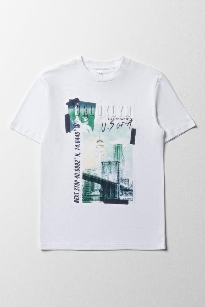 Bright Colors Short Sleeve T-Shirt White