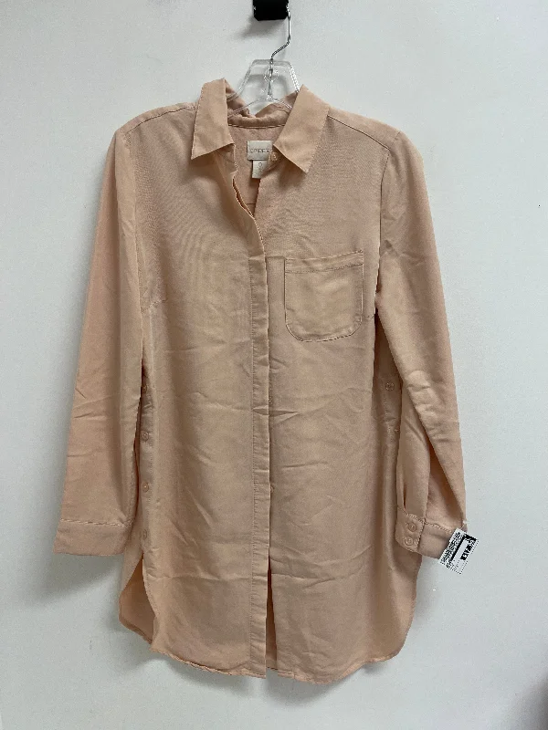Girl Style Tunic Long Sleeve By Chicos In Pink, Size: S