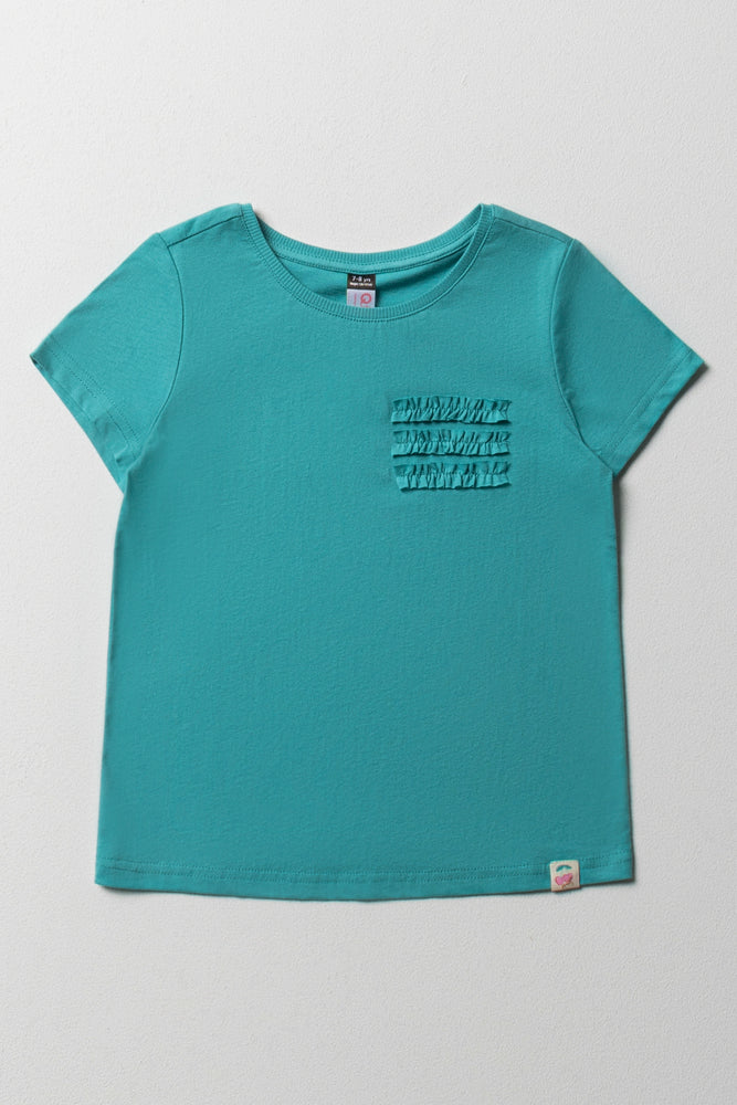 Sports Design Short Sleeve T-Shirt Teal