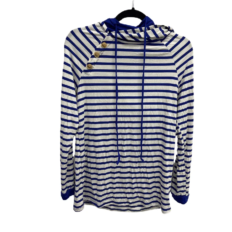 Cozy Chic Trends Top Long Sleeve By White Birch In Striped Pattern, Size: S