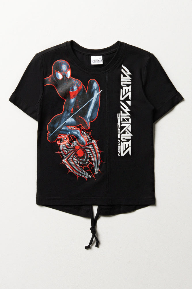 Ultra-lightweight Spider-Man Tuxedo Short Sleeve T-Shirt Black