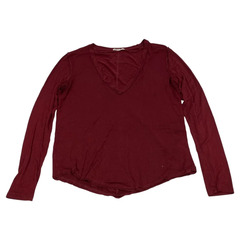 Luxe Comfort Top Long Sleeve By We The Free In Red, Size: L
