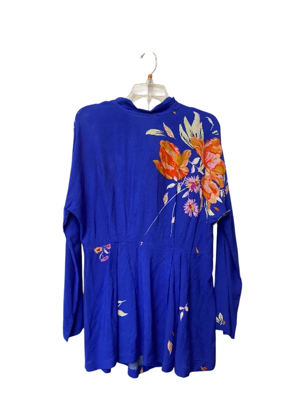 Weekend Comfort Top Long Sleeve By Free People In Blue, Size: Xs