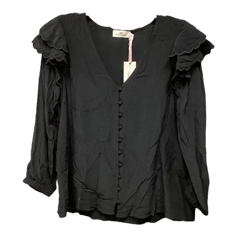 Light Comfort Top 3/4 Sleeve By Vineyard Vines In Black, Size: M