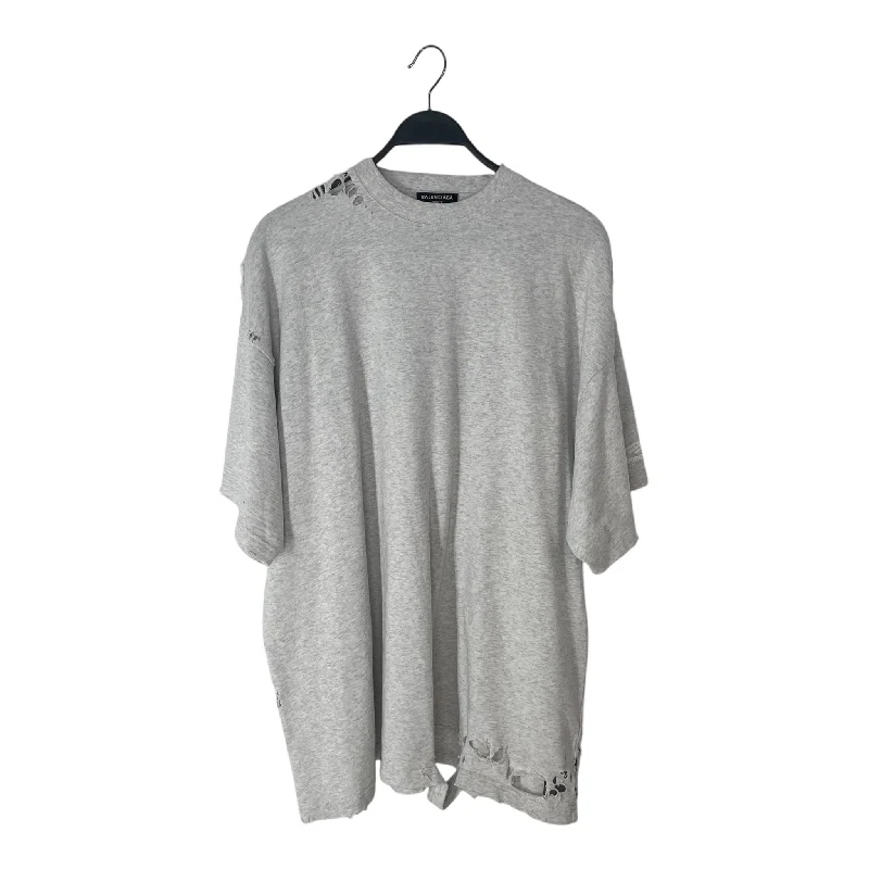 Versatile Items BALENCIAGA/T-Shirt/3/Cotton/GRY/balenciaga cut up speed hunter