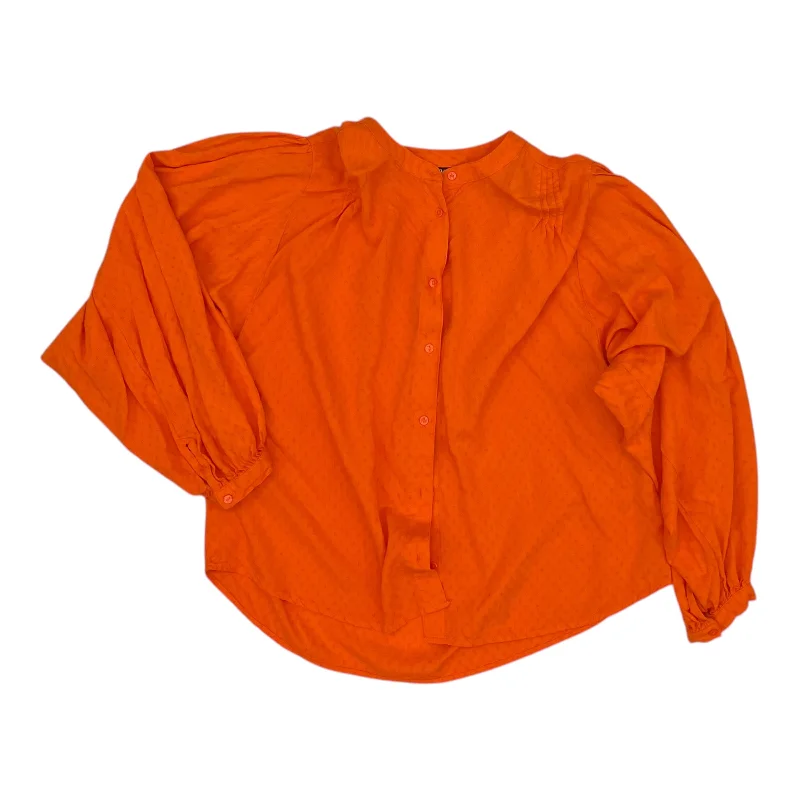 Tropical Style Top Ls By Ana In Orange, Size:L