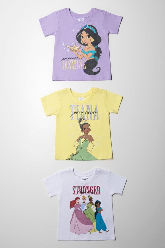 Trendy Comfort Disney Princess 3 Pack T-Shirt White