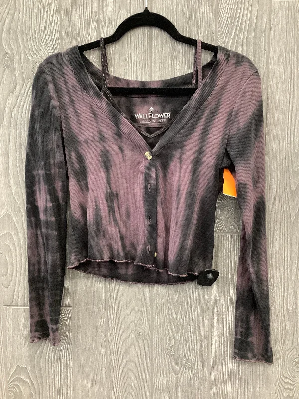 Elegant And Charming Top Long Sleeve By Wallflower In Purple, Size: M