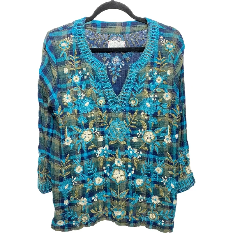 Elegant And Elegant Top Long Sleeve By Johnny Was In Floral Print, Size: Xs