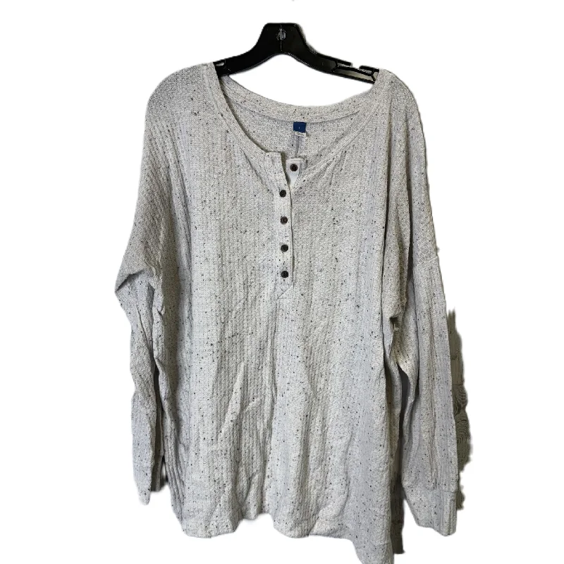 Classic Retro Top Long Sleeve By Old Navy In Cream, Size: L