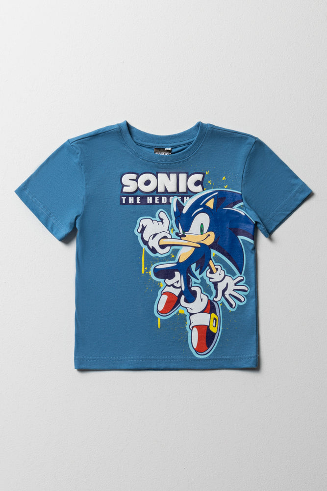 Stylish Fit Sonic Short Sleeve T-Shirt Blue