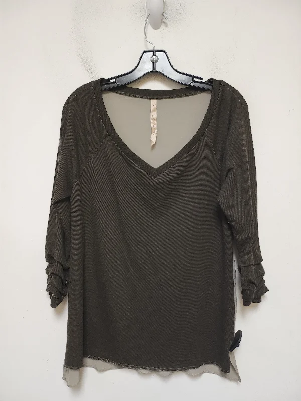 Versatile Items Top Long Sleeve By Bailey 44 In Green, Size: M