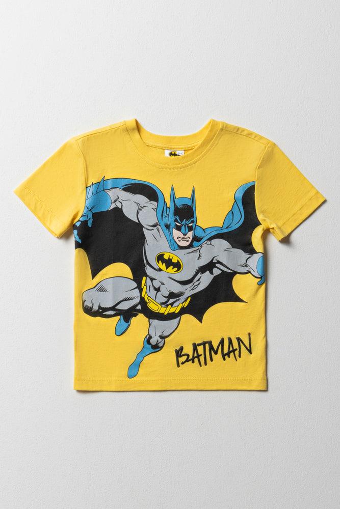 Basic Version Batman Short Sleeve T-Shirt Yellow