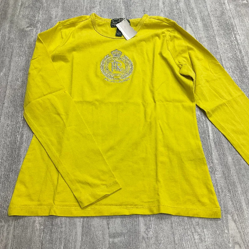 Classic Choice Top Long Sleeve By Lauren By Ralph Lauren In Yellow, Size: S