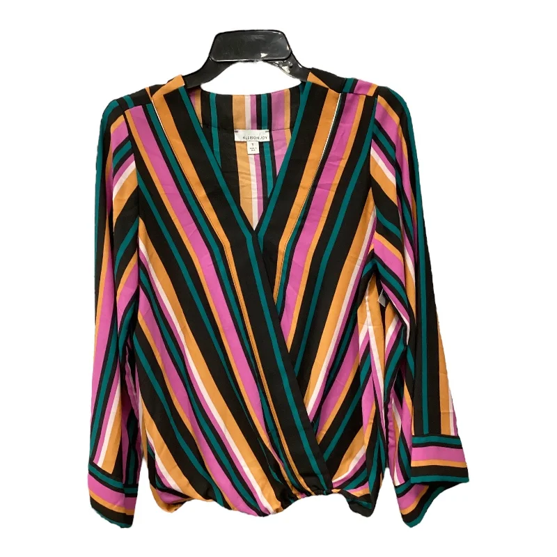 Comfort Fit Top Long Sleeve By Allison Joy In Multi-colored, Size: S