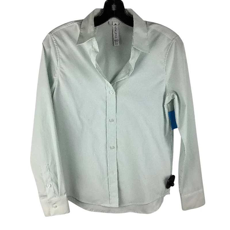 Diamond Series Top Long Sleeve By Athleta In Teal, Size: Xxs