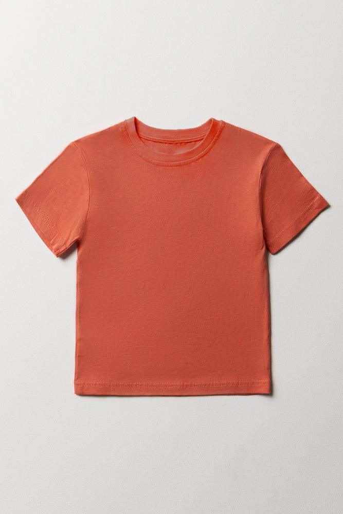 Everyday Outfits Avengers Short Sleeve T-Shirt Orange