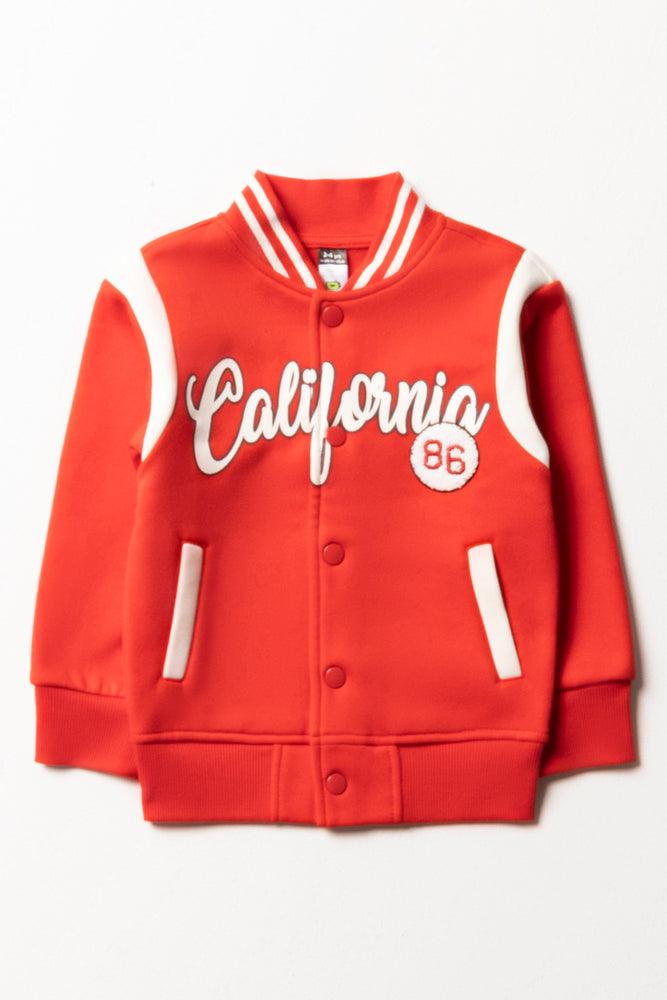 Single-shoulder Neck Design California Tracktop Red