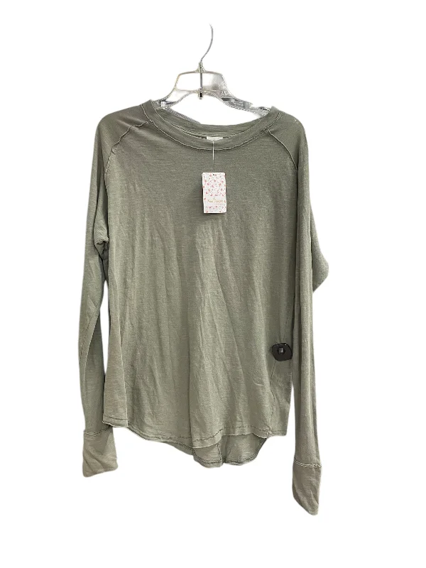 Stylish Comfort Top Long Sleeve Basic By We The Free In Green, Size: Xs