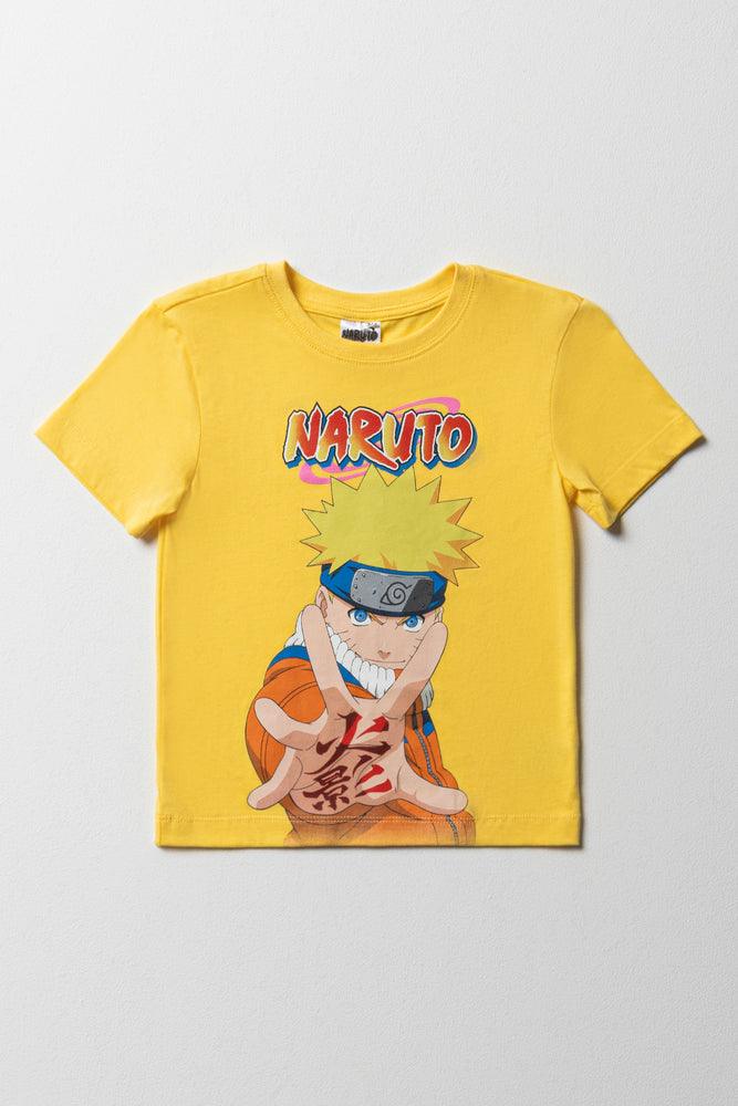 Personalized Wear Naruto Short Sleeve T-Shirt Yellow