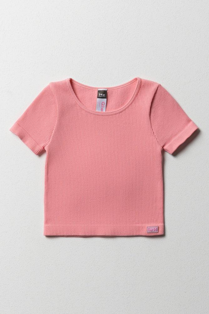 Warm Layers Seamless Short Sleeve T-Shirt Pink