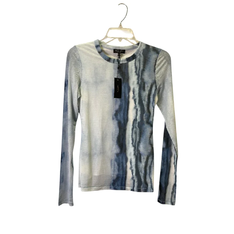 Embroidery Design TOP LS by RAG AND BONE In BLUE, Size: S