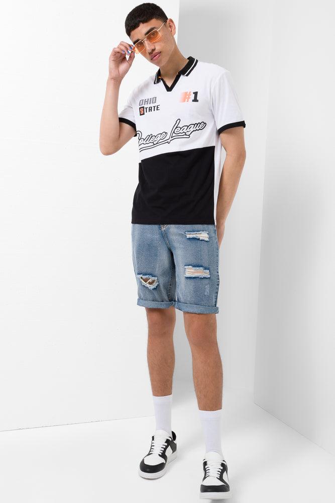 Soft Comfort Wear Oversized Short Sleeve Golfer White