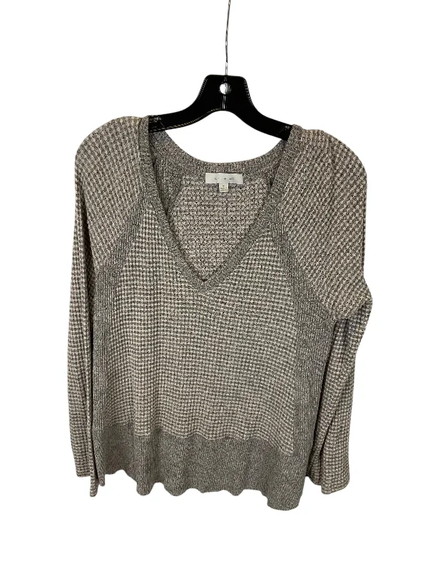 High-end Fashion Top Long Sleeve By Eri + Ali In Grey, Size: M