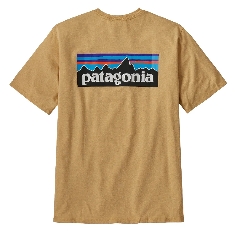 Cozy Chic Wear Patagonia P-6 Logo Responsibili-Tee Beeswax Tan