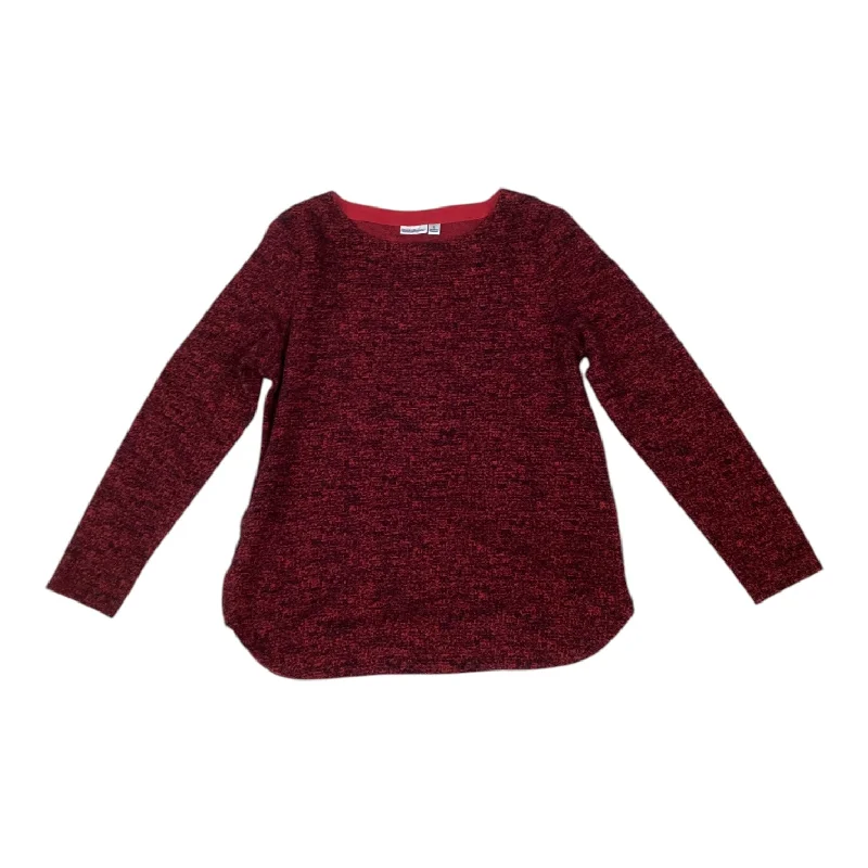 Layered Comfort Top Long Sleeve By Croft And Barrow In Red, Size: L