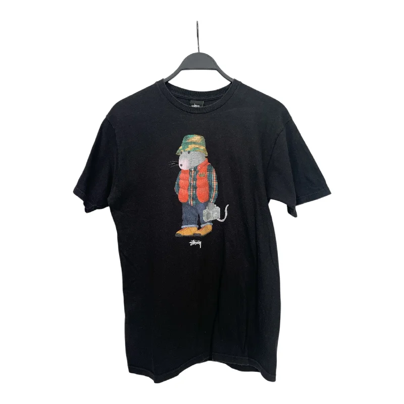 Printed Patterns STUSSY/T-Shirt/M/Black/Cotton/Graphic/