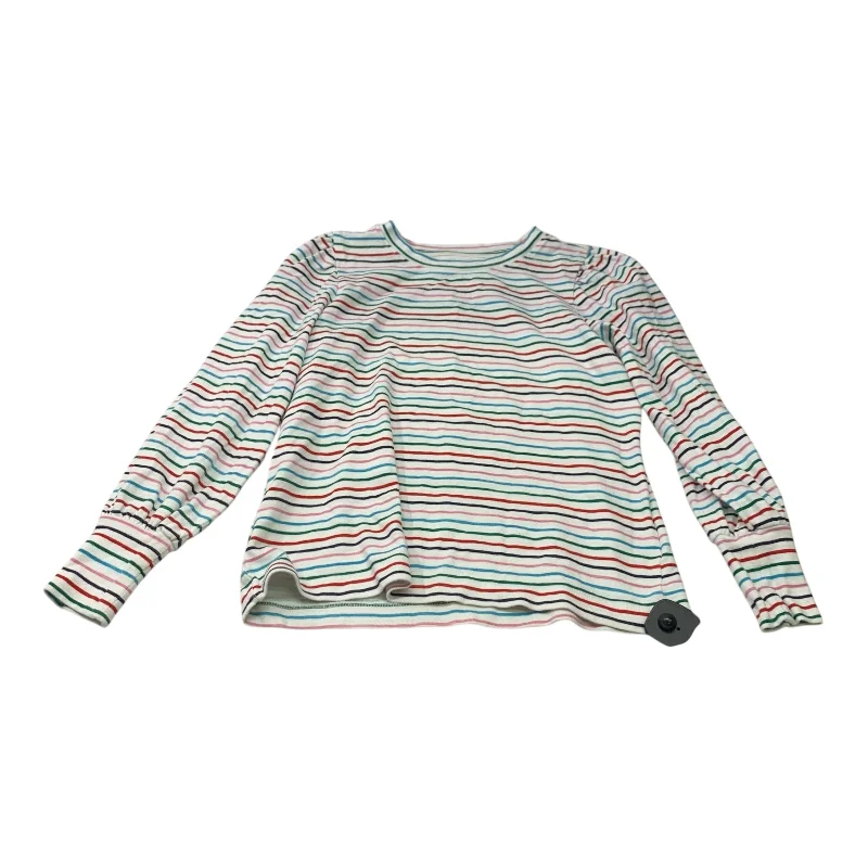 Playful Style Top Long Sleeve By Loft In Striped Pattern, Size: S