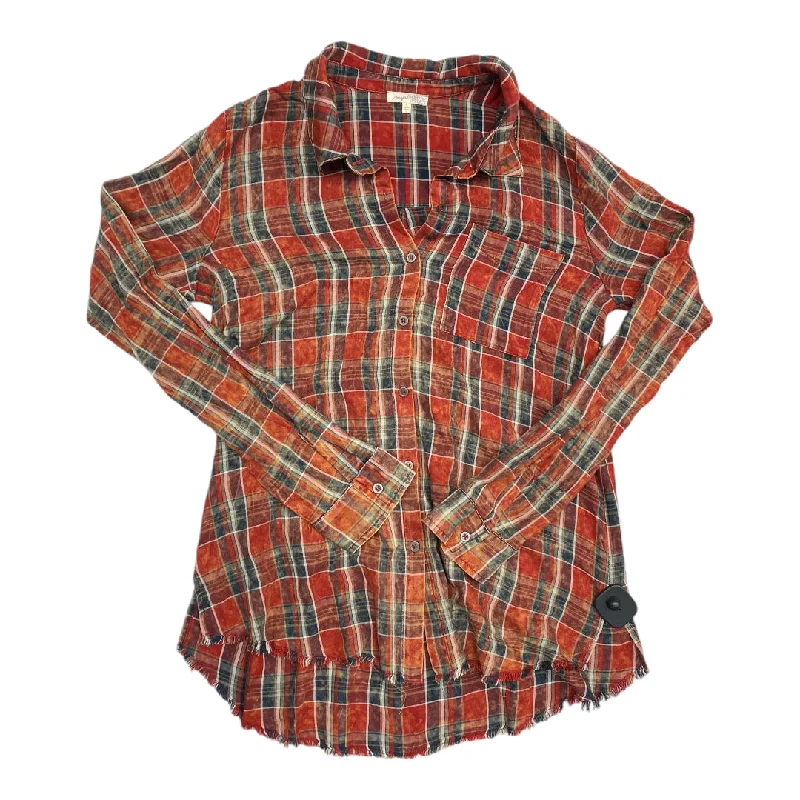 New Products Top Long Sleeve By Mystree In Multi-colored, Size: L