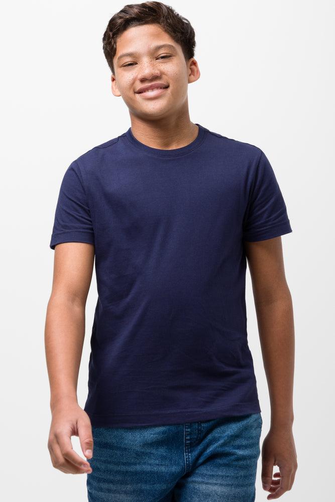 All-Day Style Crew Neck Short Sleeve T-Shirt Navy