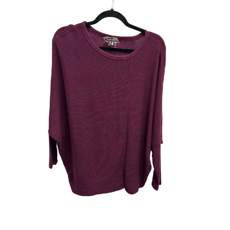 Fashionable Comfort Top Long Sleeve Basic By Maurices In Purple, Size: M
