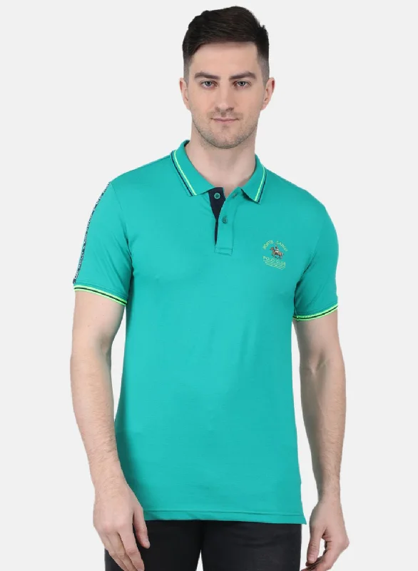 Relaxed Fit Men Green Printed T-Shirt