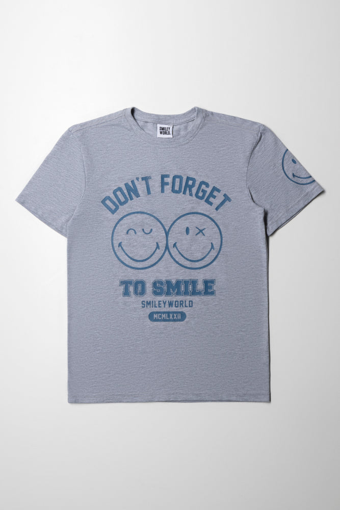 Comfy Chic SmileyWorld Short Sleeve T-Shirt Grey