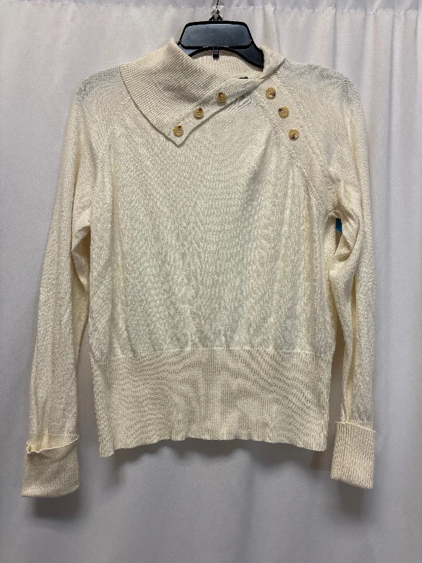 Fashion Concept Top Long Sleeve By Liz Claiborne In Cream, Size: L