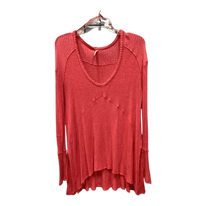 Soft Clothing Top Long Sleeve By Free People In Red, Size: S