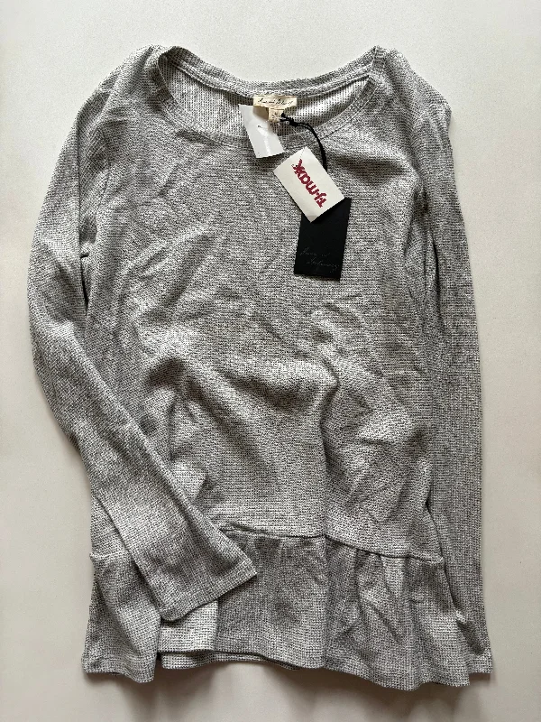 Floral Prints Top Long Sleeve By Jane And Delancey In Grey, Size: L